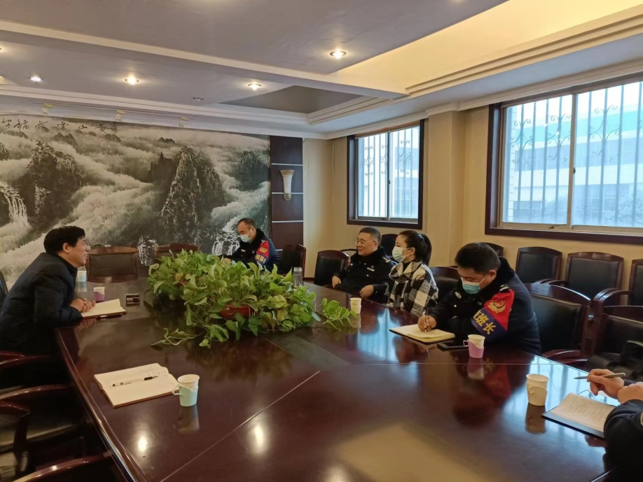 荆州市公安局党委委员、沙市区副区长、公安分局党委书记、局长马挟超一行莅临公司调研企业节后复工复产工作